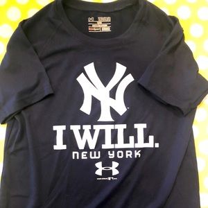 Boys Under Armour New York Yankee “I Will.” Loose Heatgear Tee